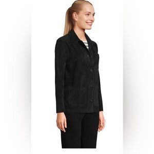 Lands' End Black Core Chore Button-Front Jacket Size XL
